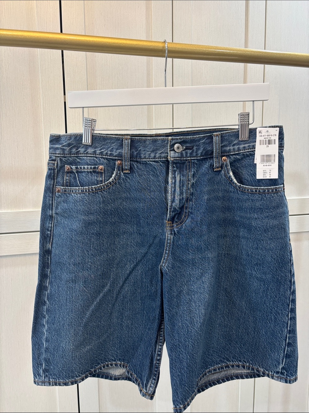 Abercrombie & Fitch Indigo Denim Boyfriend Jeans Shorts